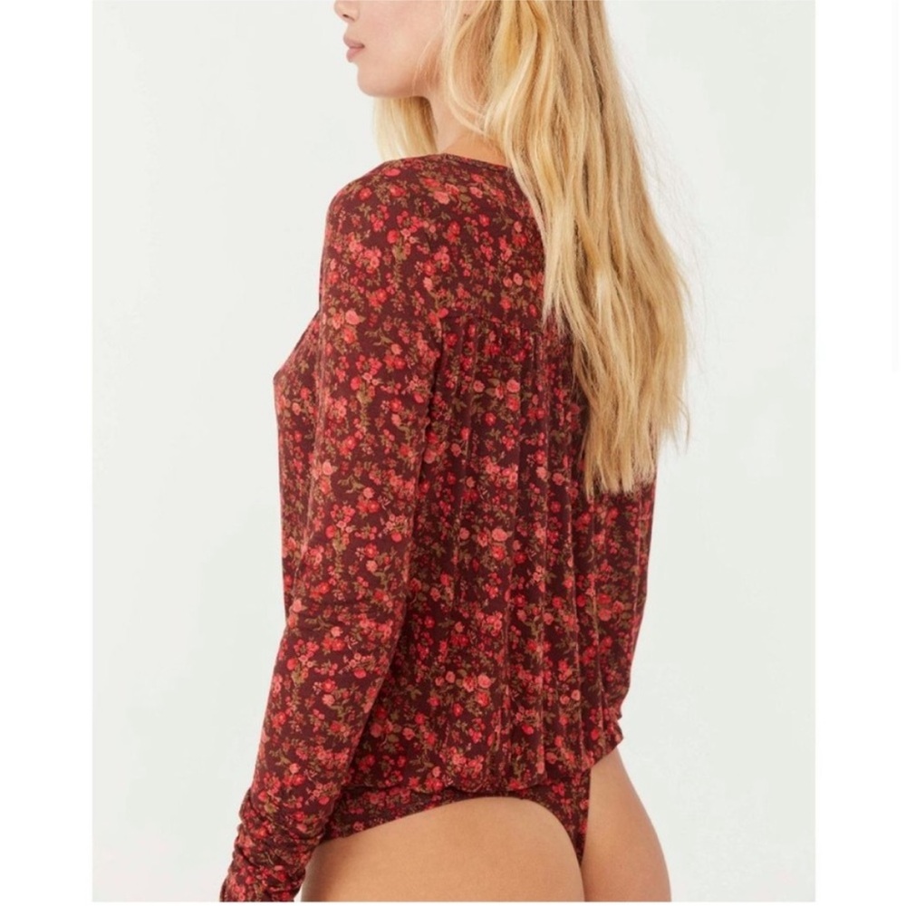 NWT Free People Floral Kaya Printed Bodysuit Size Small - Picture 3 of 9